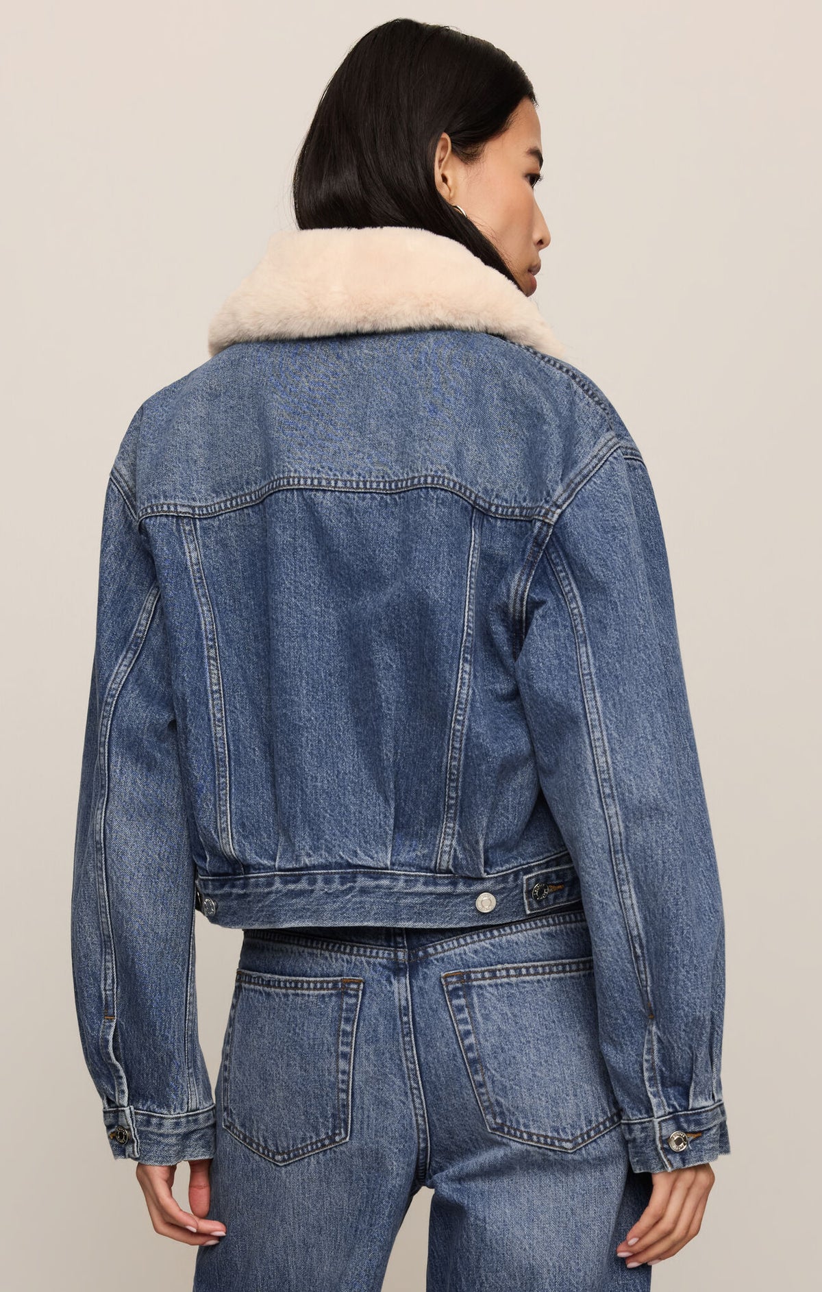 The Daily Denim Fur Jacket