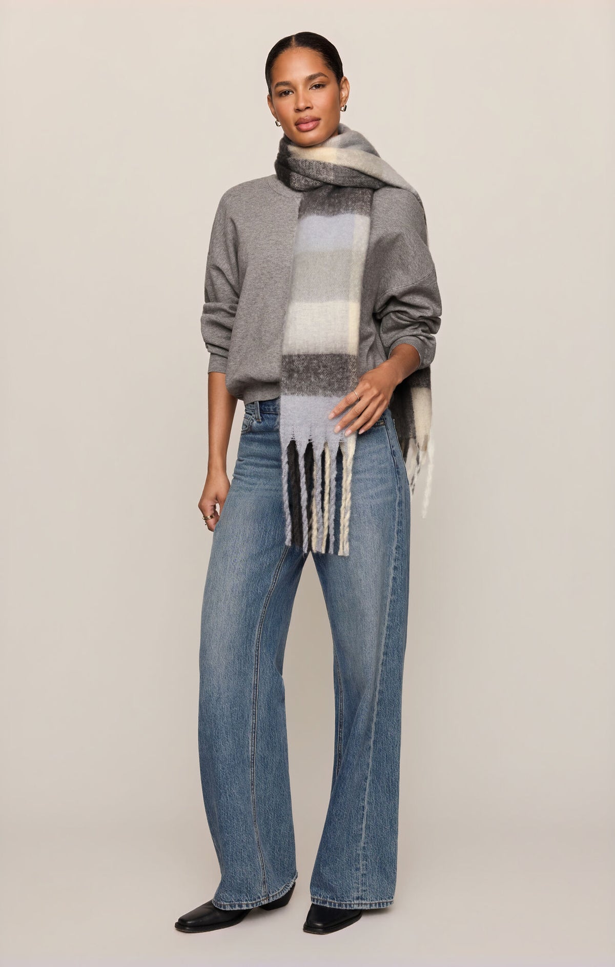 Plaid I Met You Scarf