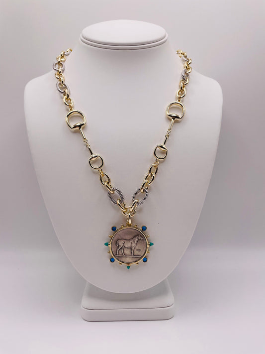 "Horsebit" Link Gold Coin