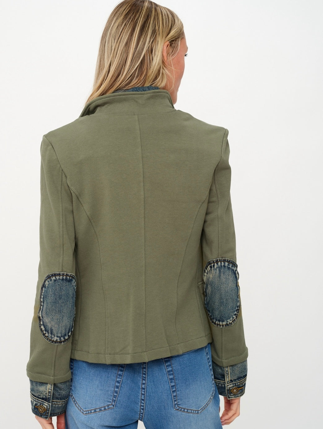 Mixed Media Denim Jacket