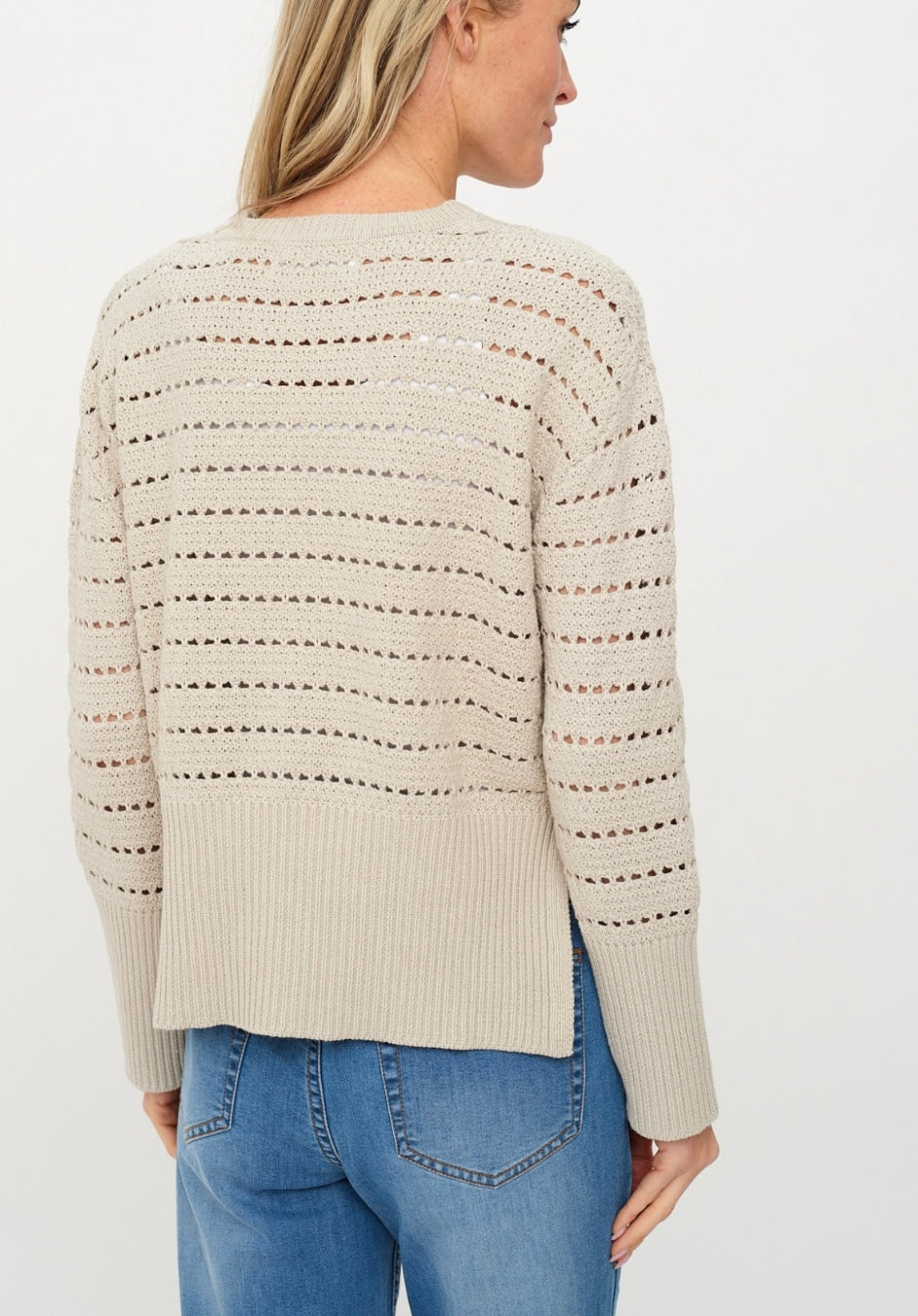 Jaden Crochet Neck Sweater