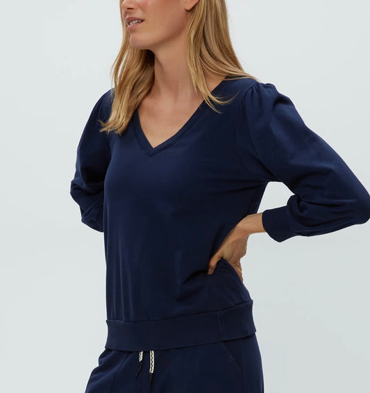 Athena V Neck in Brushed Jersey