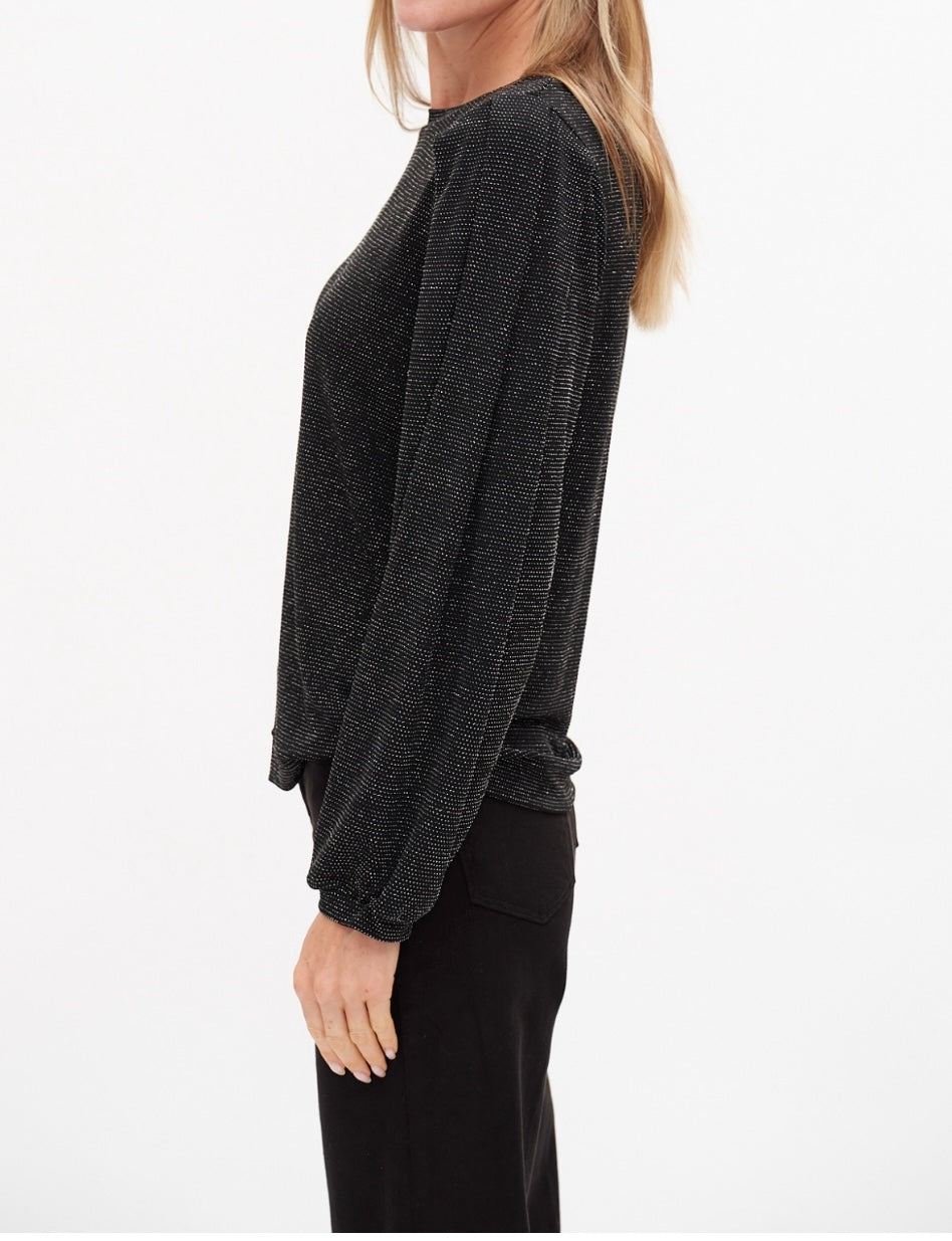 Dotted Black Lurex Top