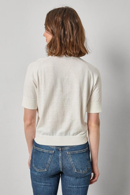 V-Neck Linen Sweater