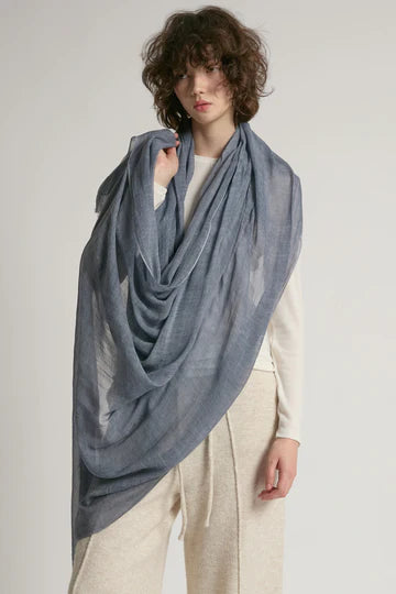 Sheer Cotton Long Scarf