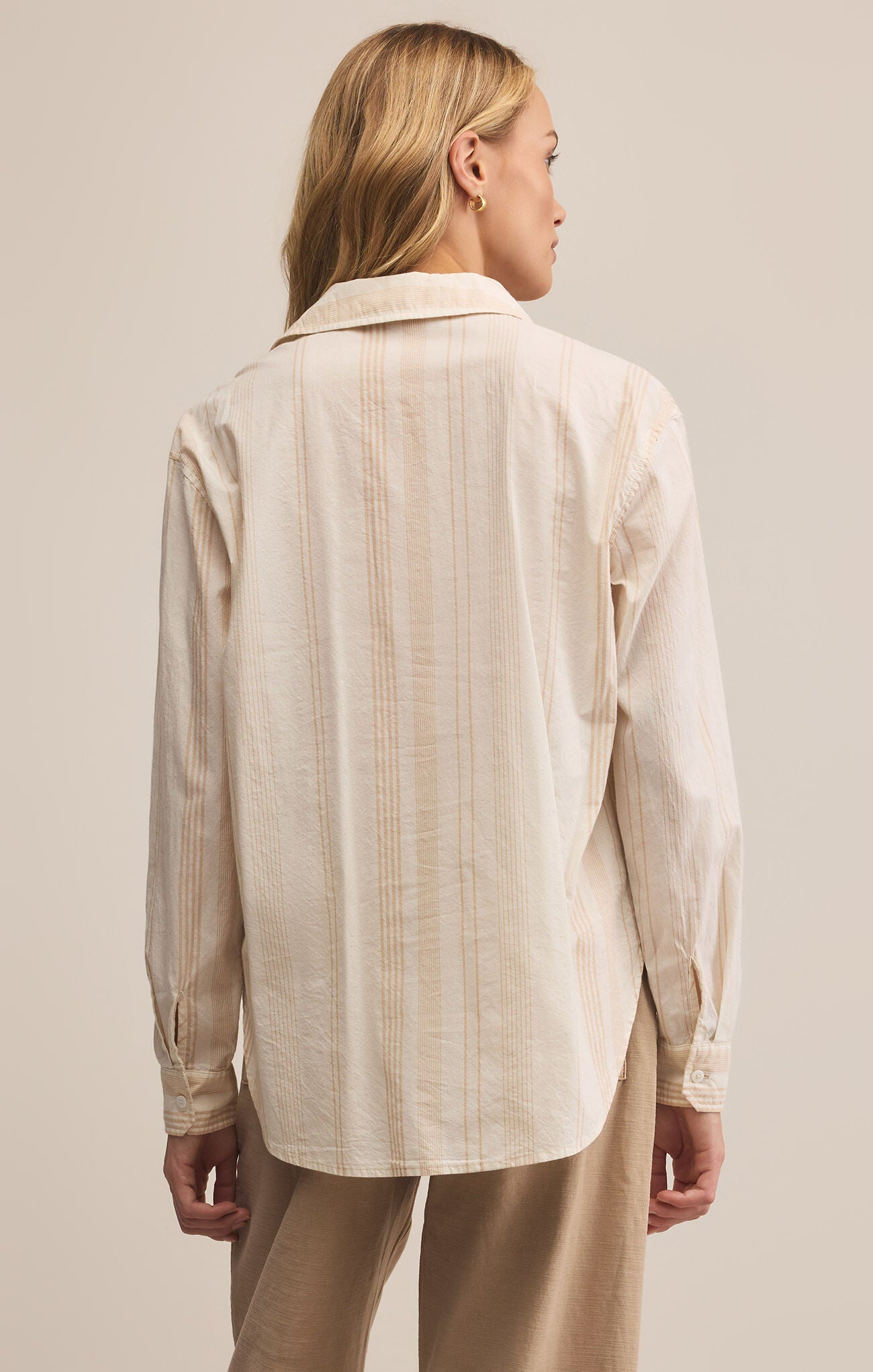 Seaport Striped Shirt in Biscuit