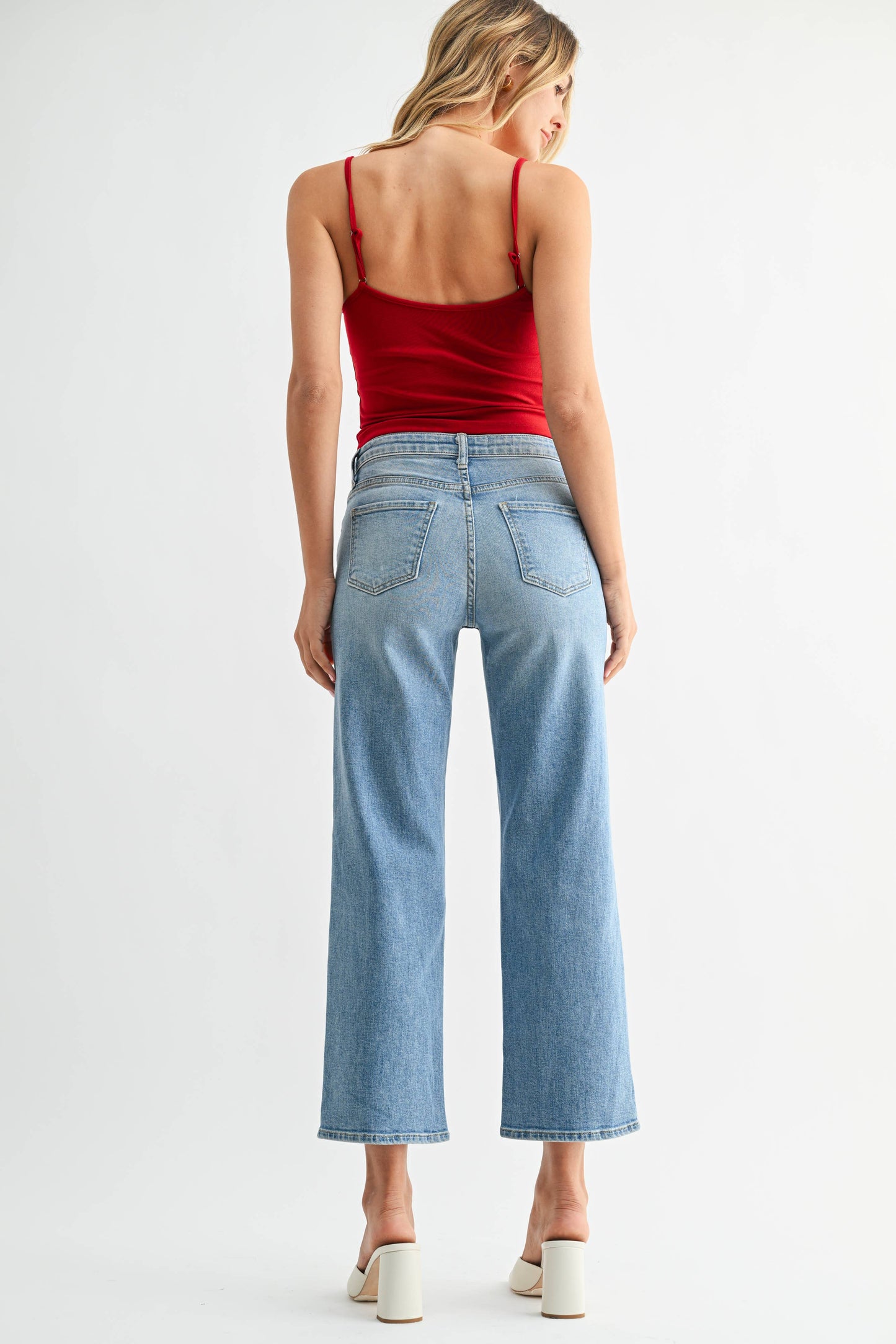 BP511J - LT - Mid Rise Slim Wide Leg