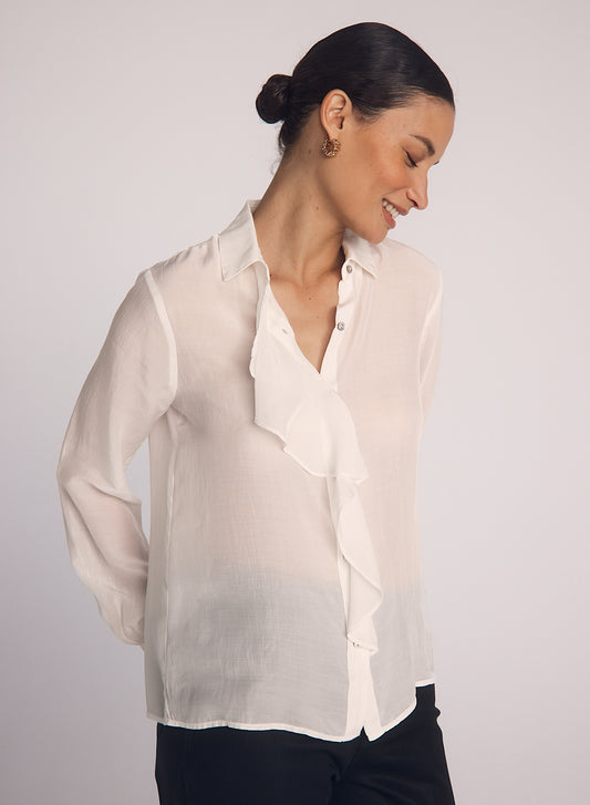 Ruffle Front Blouse