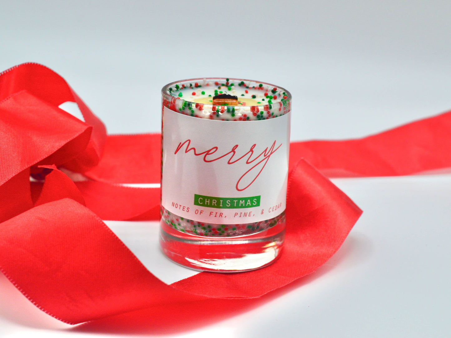 Mini Merry Christmas Candle