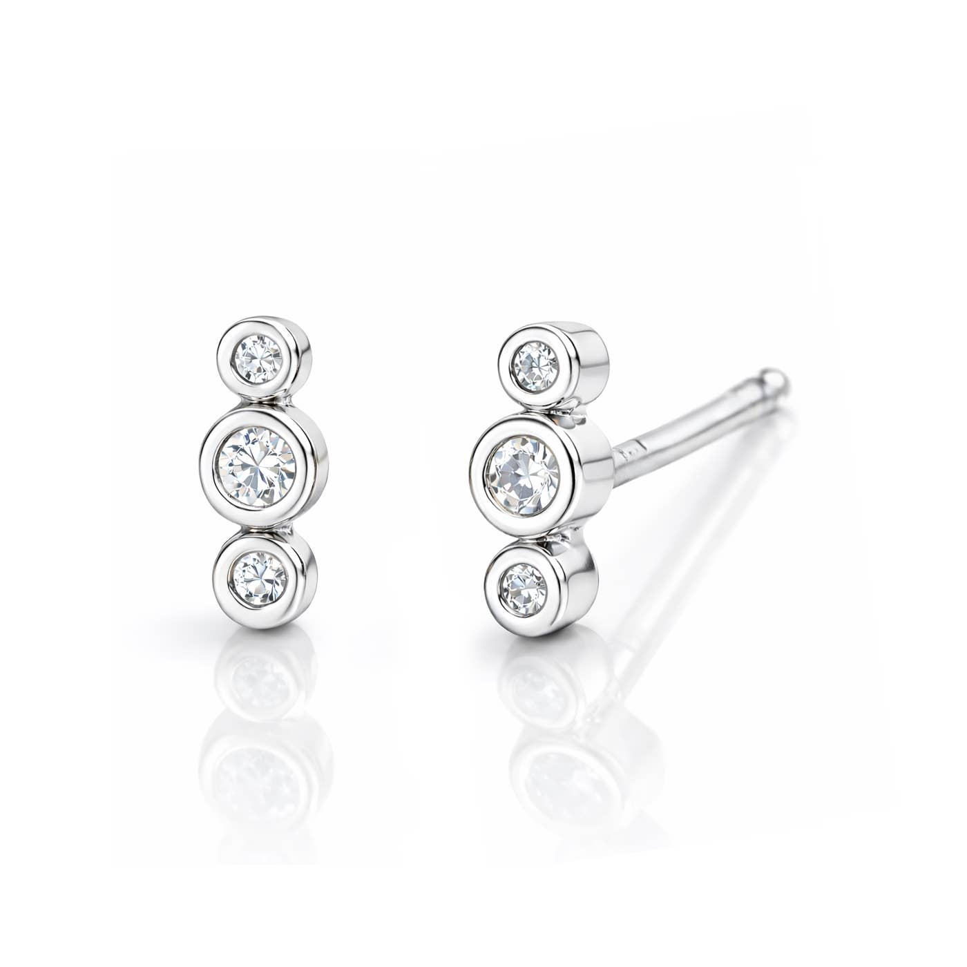 Three CZ Stud
