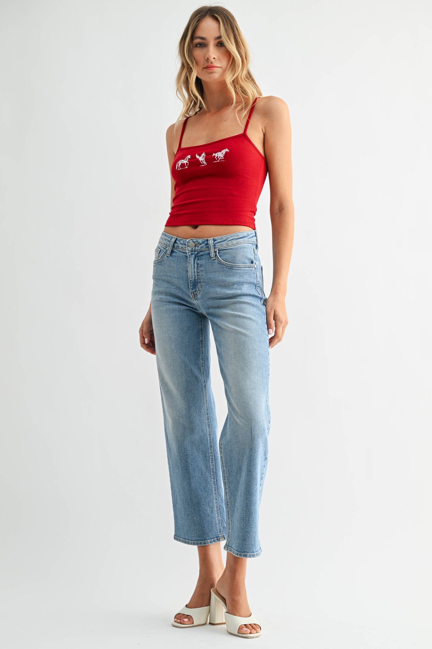 BP511J - LT - Mid Rise Slim Wide Leg