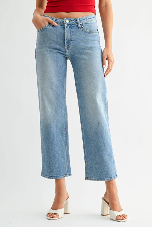 BP511J - LT - Mid Rise Slim Wide Leg