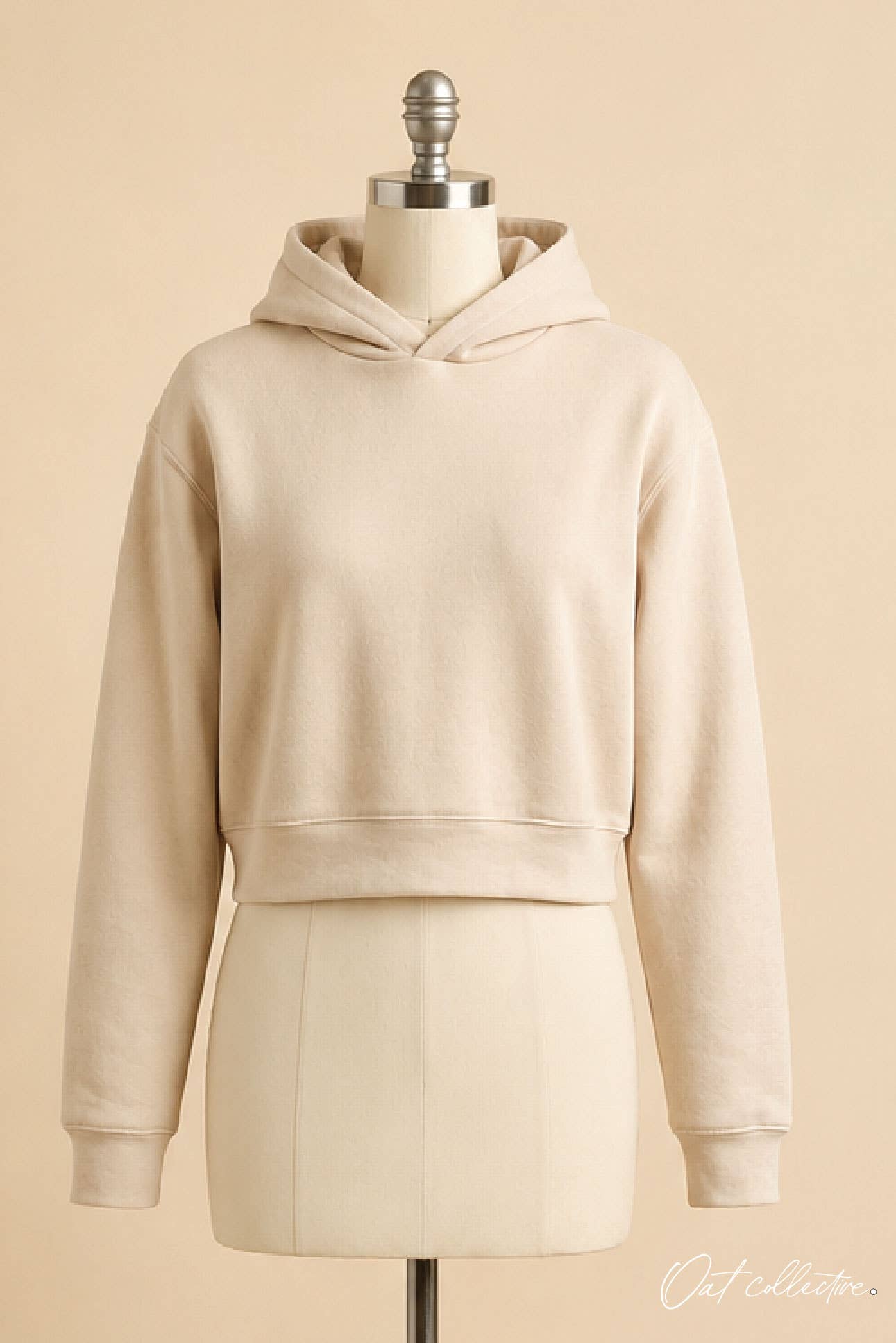 Premium Basic Cropped Hoodie Pullover Sweatshirt