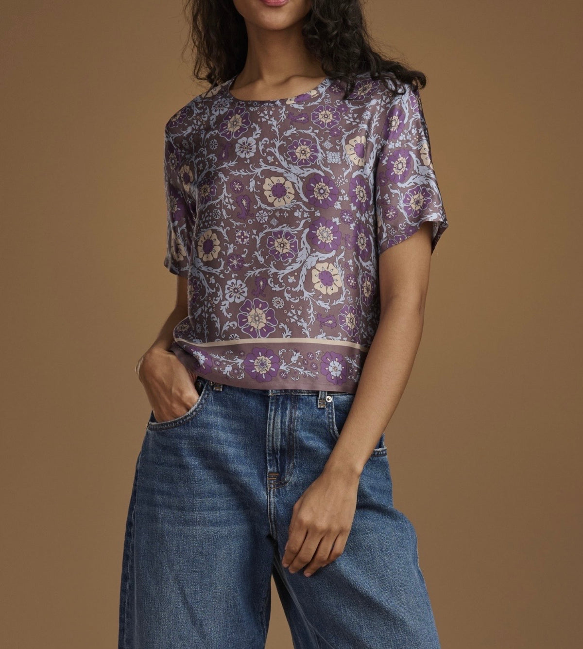 Violet Paisley Top