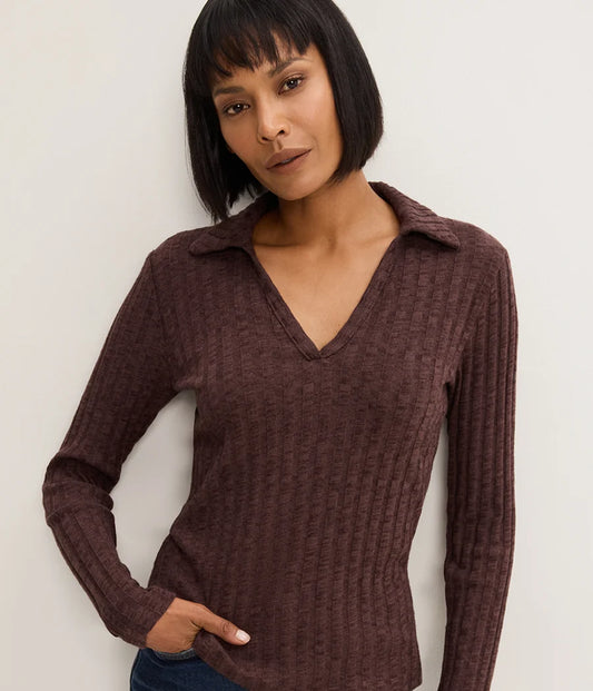 Liyah L/S Collared Top