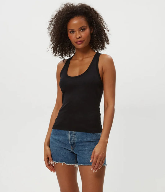Ribbed Scoop Neck