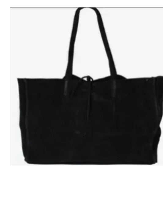 Italian Suede Tie Travel Bag