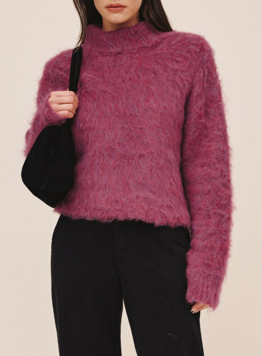 Fuchsia Cloud Turtle Neck