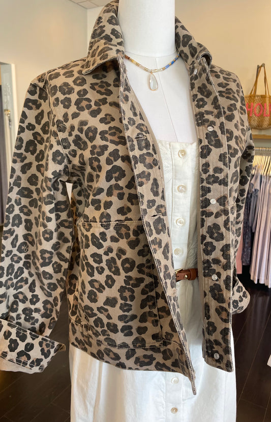 Bel Air Leopard Denim Jacket