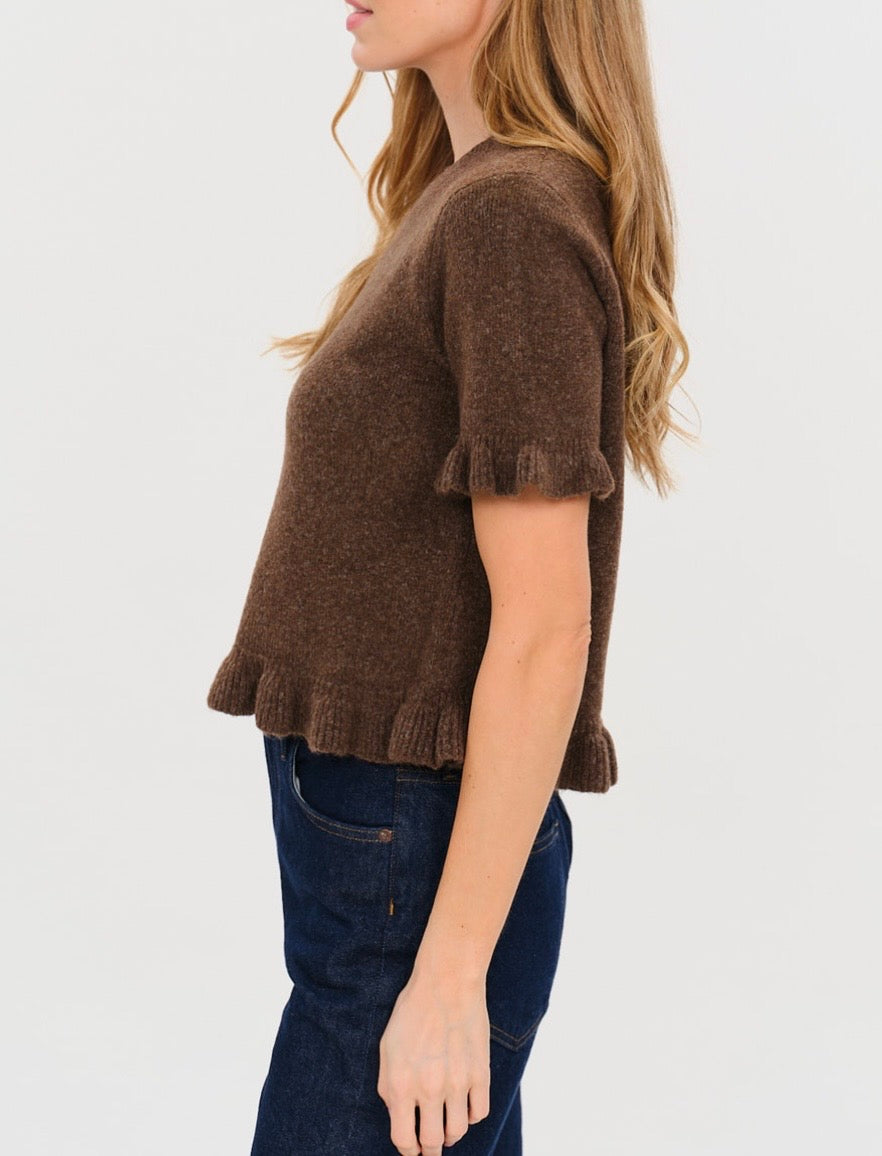 Cleo Ruffle Edge Sweater