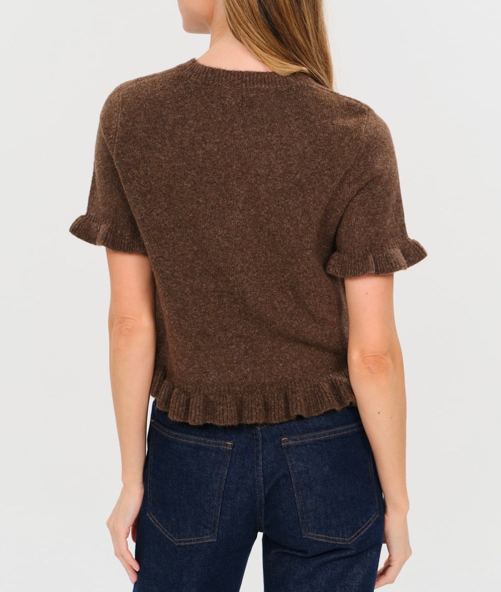 Cleo Ruffle Edge Sweater