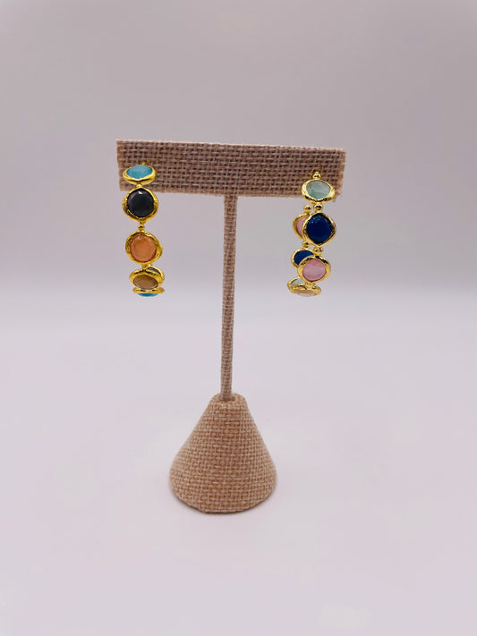 Semi Precious Stone Earrings