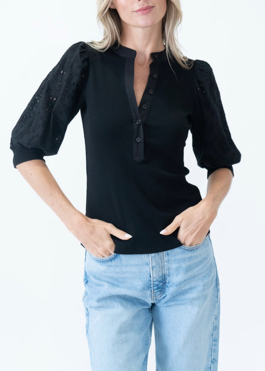 Kaleigh Ribbed Patterned Top