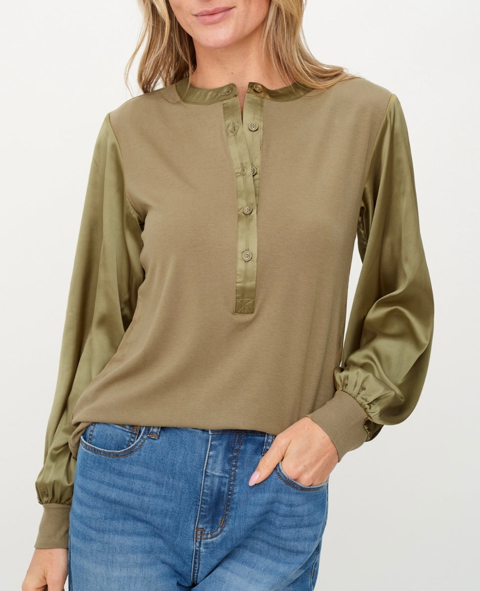 Janie Satin Sleeve Top