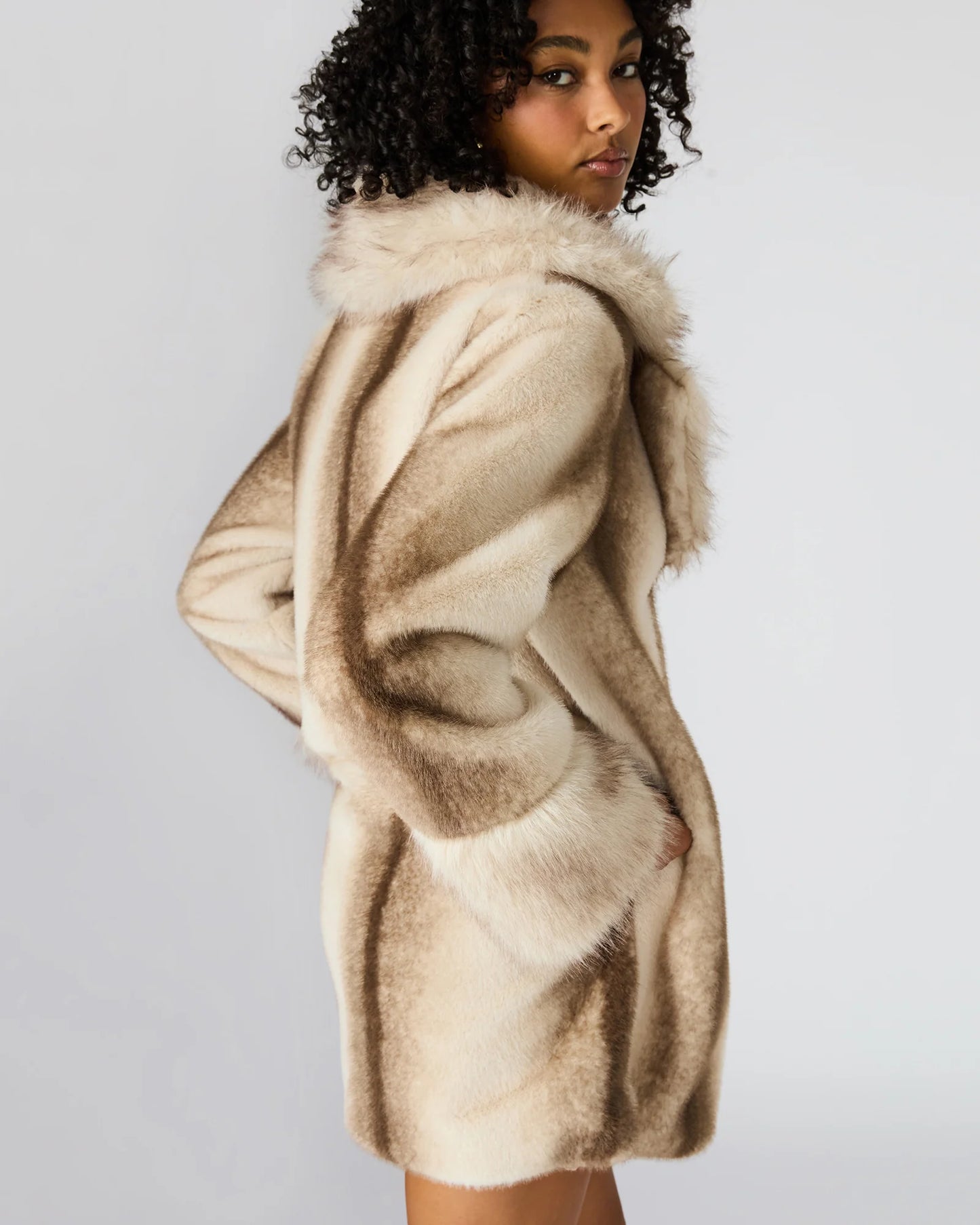 Carmelina Fuzzy Coat