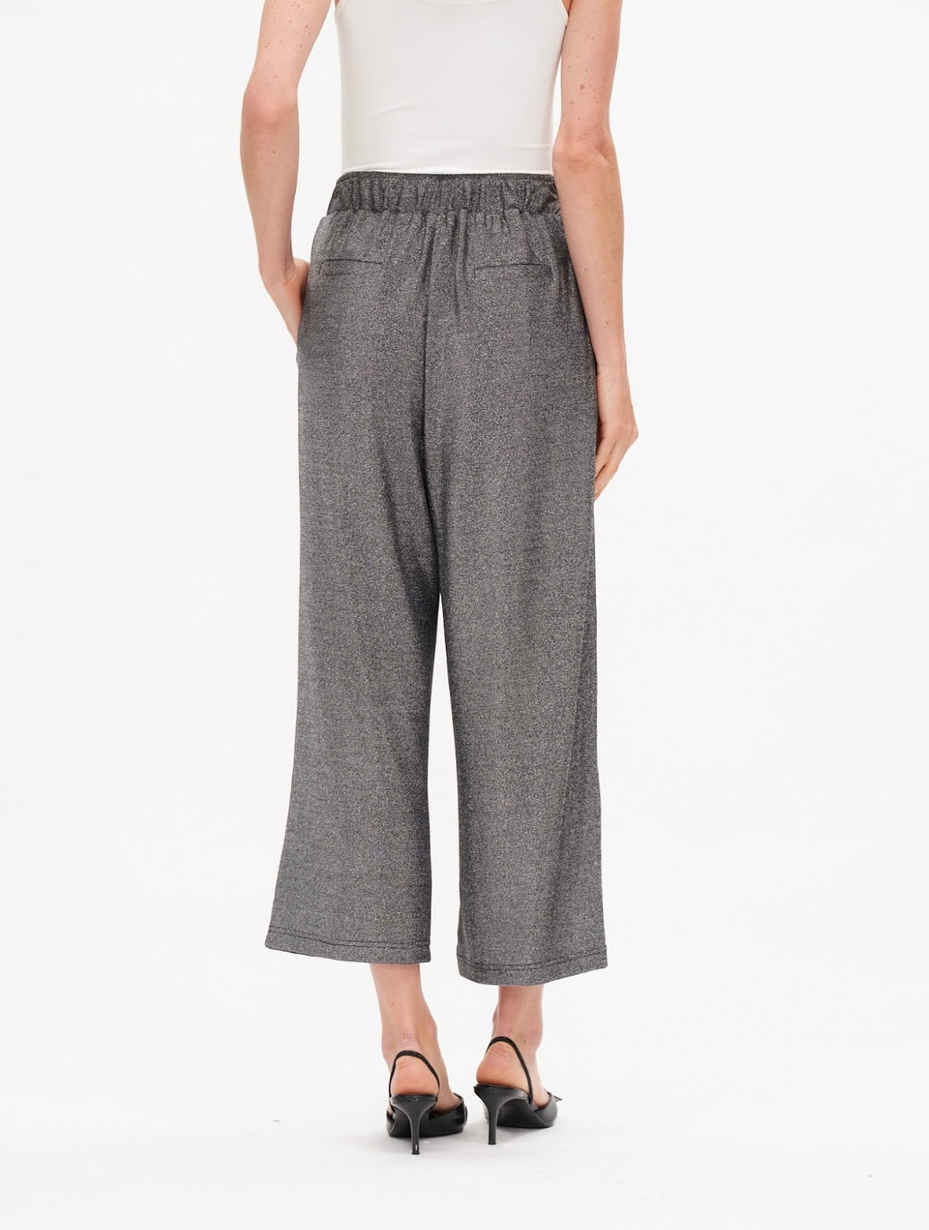 Lurex pant silver