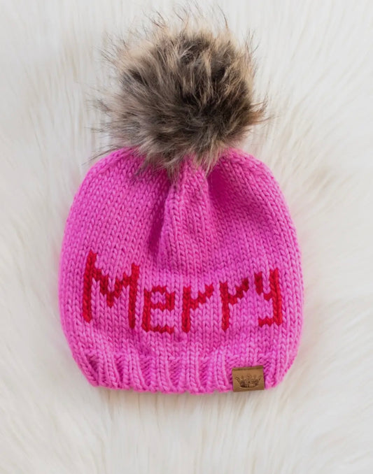 Pink Merry Pom Hat