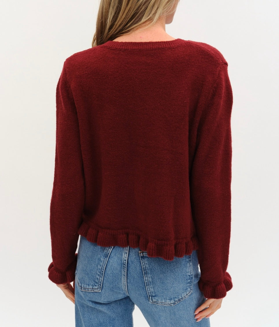 Chelsea Ruffle Trim Cardi
