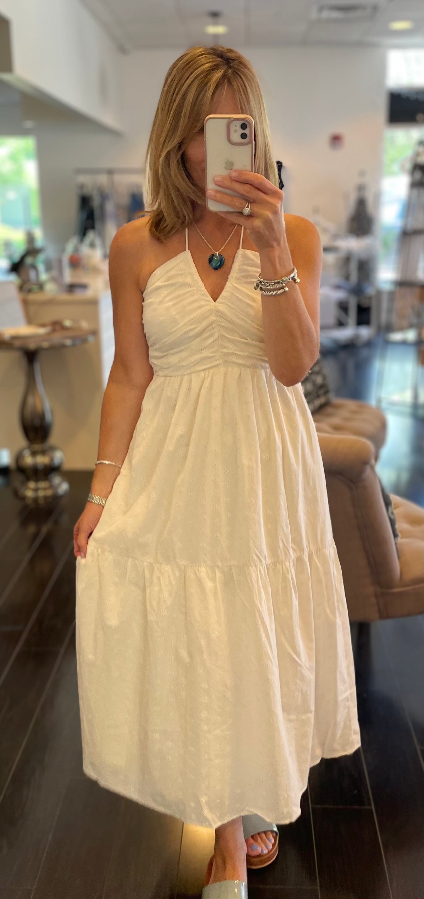 Halter Eyelet Dress