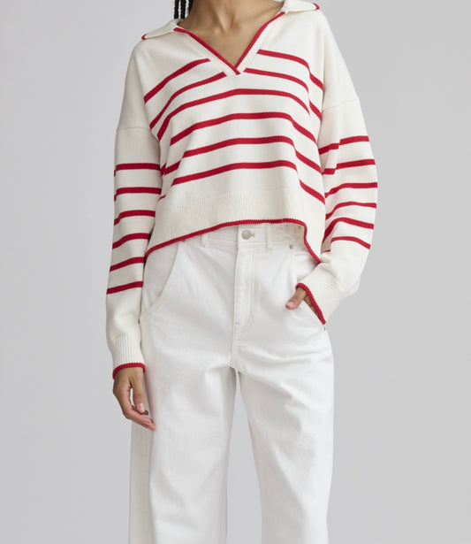 Arden Striped Polo Sweater