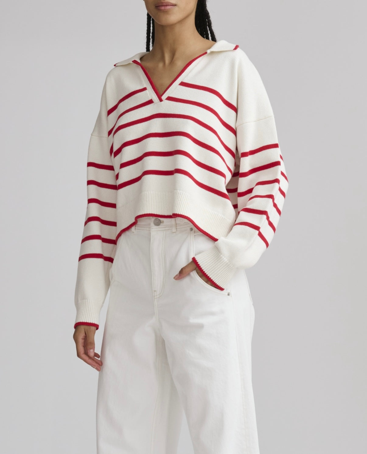 Arden Striped Polo Sweater