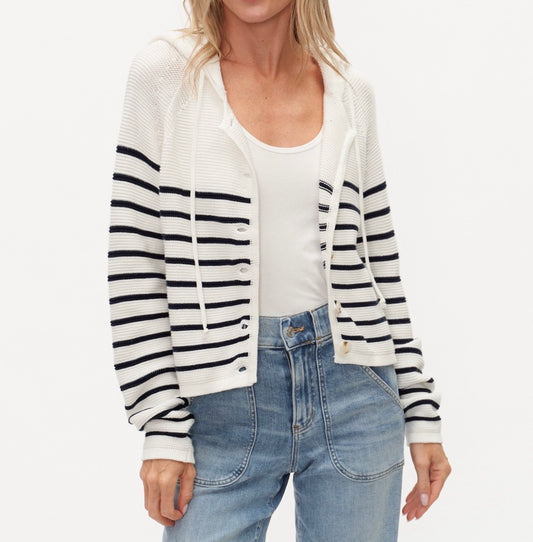 Annalora Striped Sweater with Hood
