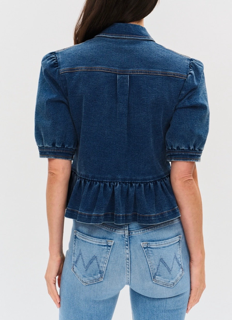 Denim Peplum Jacket