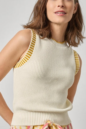 Sleeveless Crew Neck Sweater