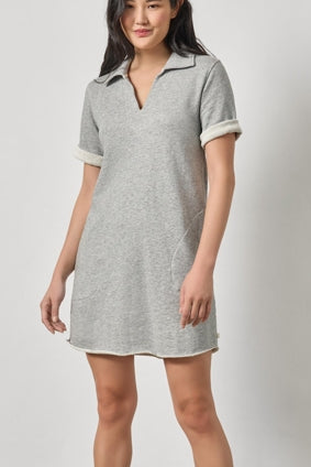 Raw Hem Terry Dress