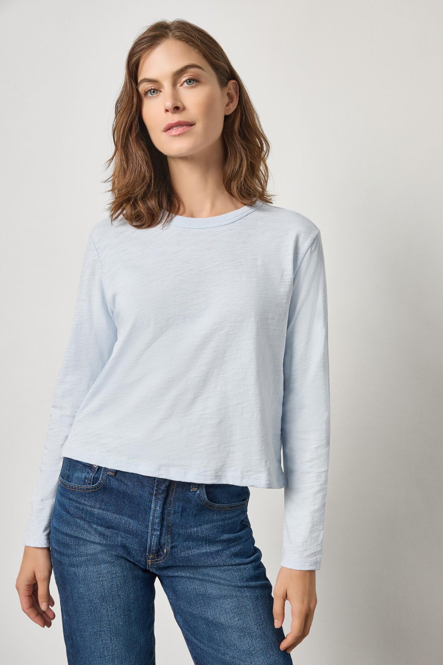 Long Sleeve Cropped BF Tee