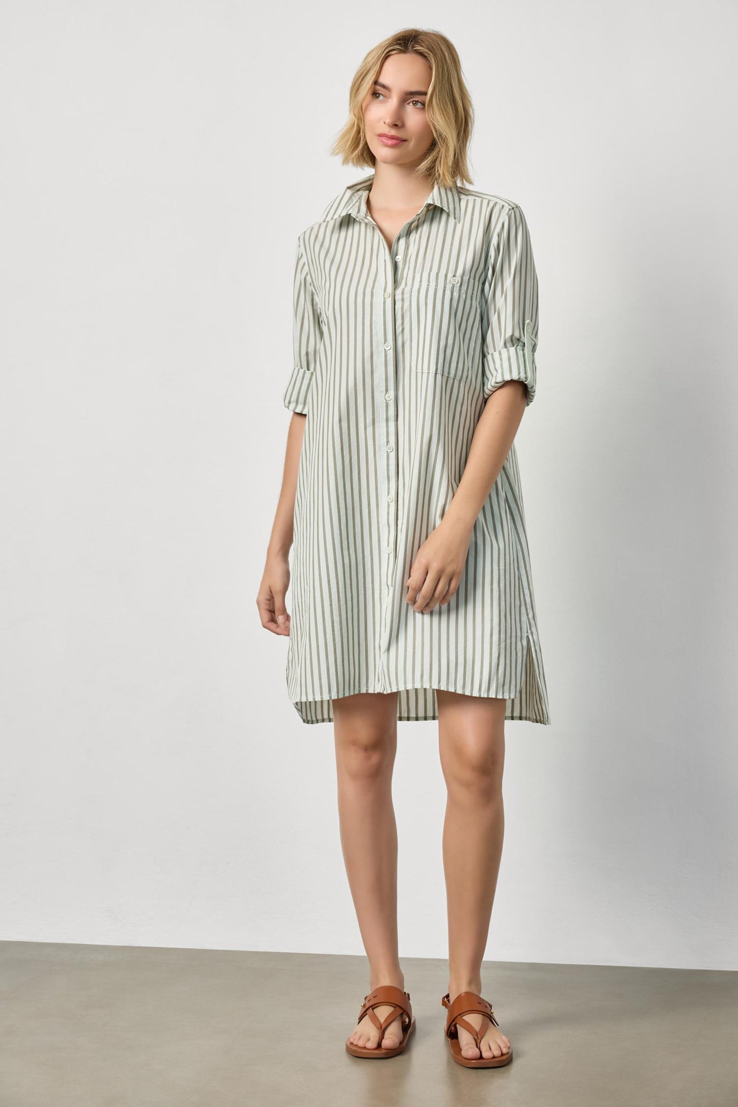 Striped Shirt Dress