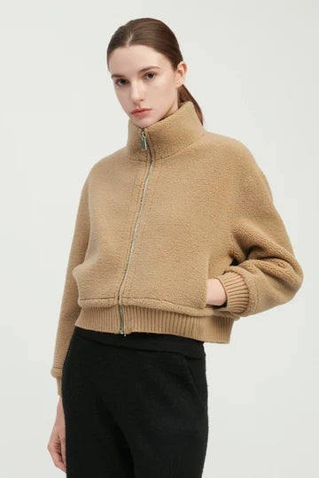 Teddy Sherpa Crop Bomber