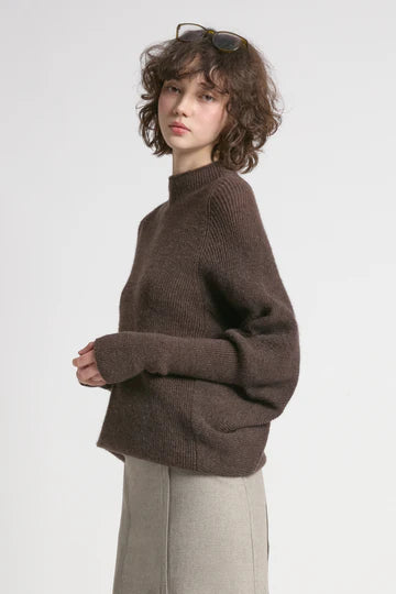 Mockneck  Batwing Sleeve Sweater