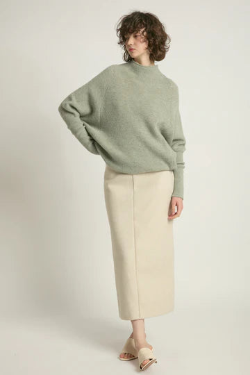 Mockneck  Batwing Sleeve Sweater