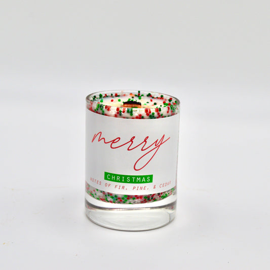 Mini Merry Christmas Candle