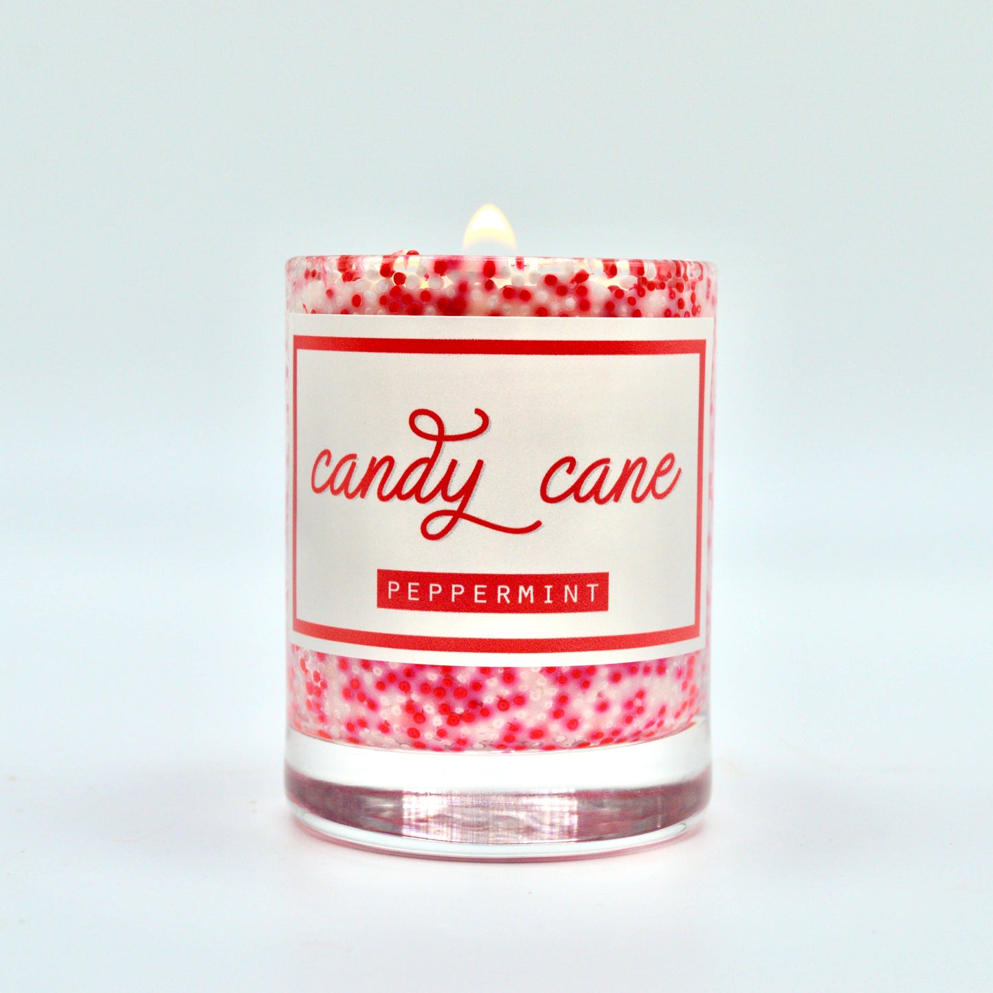 Mini Candy Cane Christmas Candle