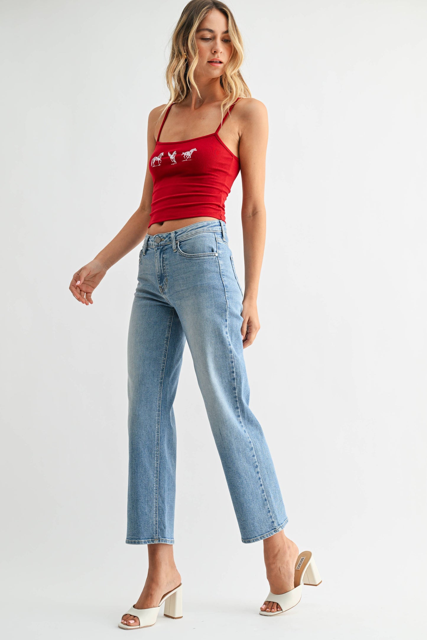 BP511J - LT - Mid Rise Slim Wide Leg