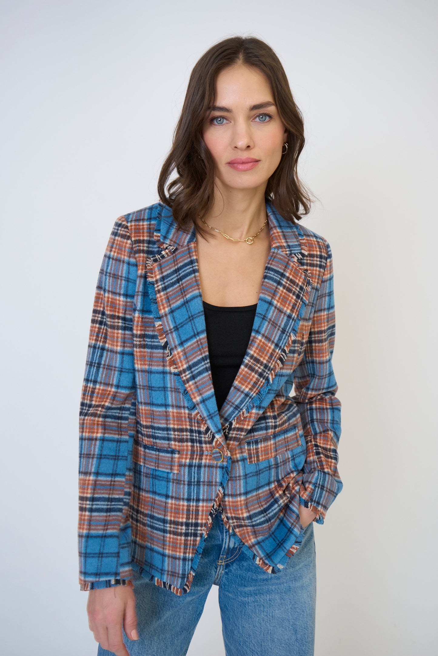 Elyse Plaid Blazer