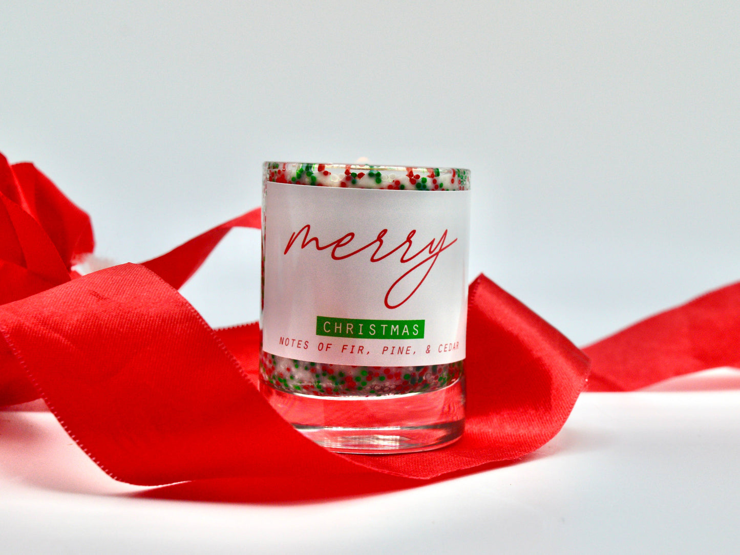 Mini Merry Christmas Candle